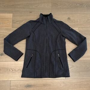 COLUMBIA Dark Heathered Gray Titanium Fleece Full Zip-Up‎ Jacket Size Medium